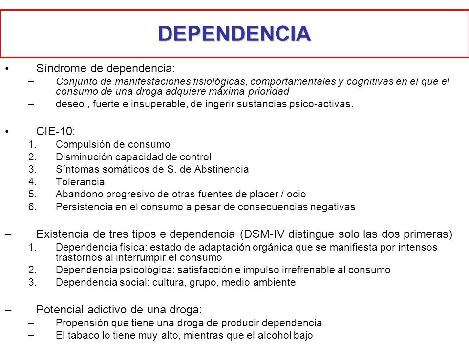 cie 10 efectos secundarios del alcohol